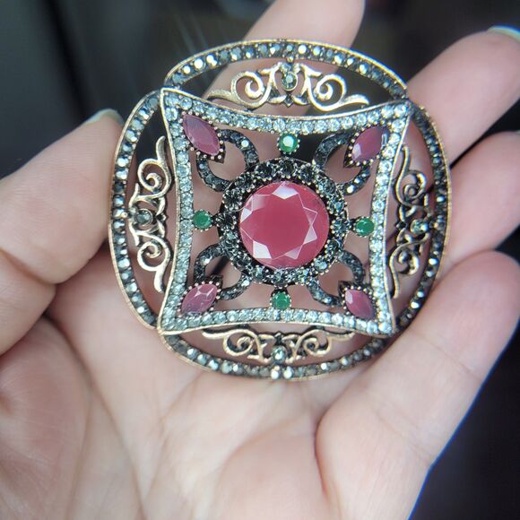 3 RARE Rara Avis Iris Apfel Murder On Orient Express Brooch Gold READ Tone - Picture 6 of 15